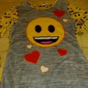 Girls size S/M Emoji nightgown pajamas